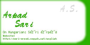 arpad sari business card
